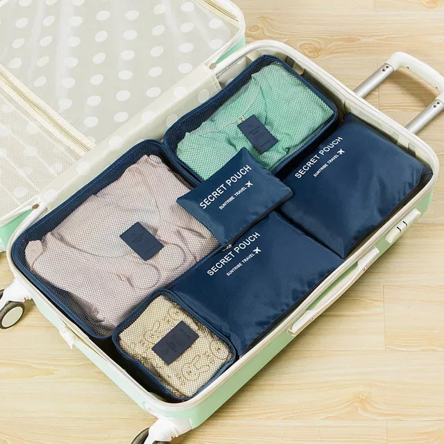 Travel storage bag 6-piece set waterproof clothing sorting bag bags Travel storage bag 6-piece set - Shello's Creative Boutique