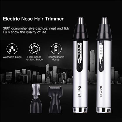 Kemei Fast shaving Men Electric Nose Ear Hair Trimmer Painless Women trimming sideburns eyebrows Beard hair clipper cut Shaver46 eprolo
