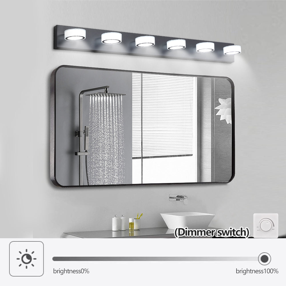 LED Modern Black 6-Light Vanity Lights Fixtures Over Mirror Bath Wall Lighting eprolo