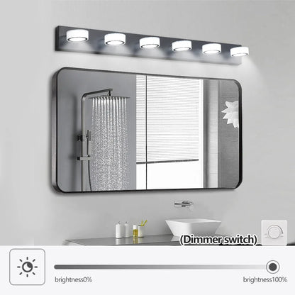 LED Modern Black 6-Light Vanity Lights Fixtures Over Mirror Bath Wall Lighting - Shello's Creative Boutique