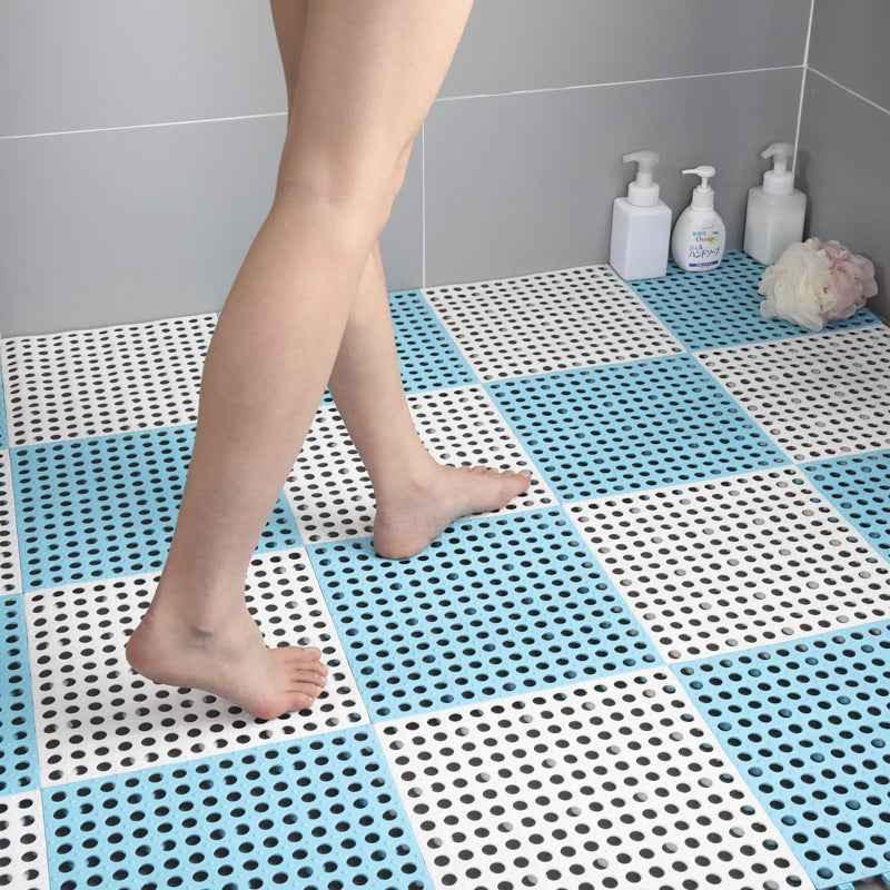 Modular Interlocking Bath Mat - Non-Slip Waterproof TPR Floor Tiles 30x30cm - Shello's Creative Boutique