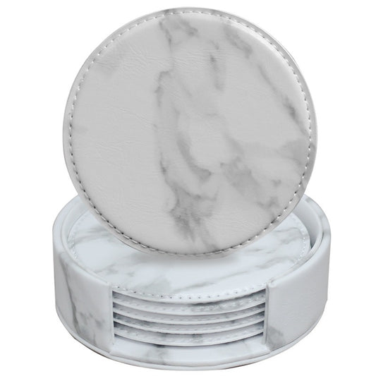 Creative PU leather coaster Exquisite insulated tea water cushion Square leather coaster eprolo