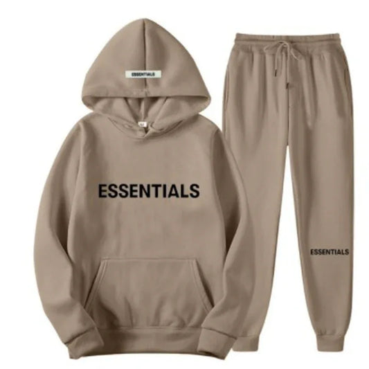 FEAR OF GOD ESSENTIALS Couple Suit Men's and Women's Double Line Hoodie High Street Fashion Brand Autumn and Winter Two piece Set - Shello's Creative Boutique
