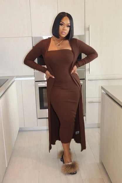 Sexy strapless women's dress jacket two-piece set - Shello's Creative Boutique