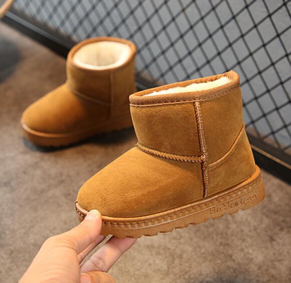 Winter Kids Fashion snow boots thick Child cotton shoes warm plush soft bottom girls short boots ski boot baby toddler boots eprolo