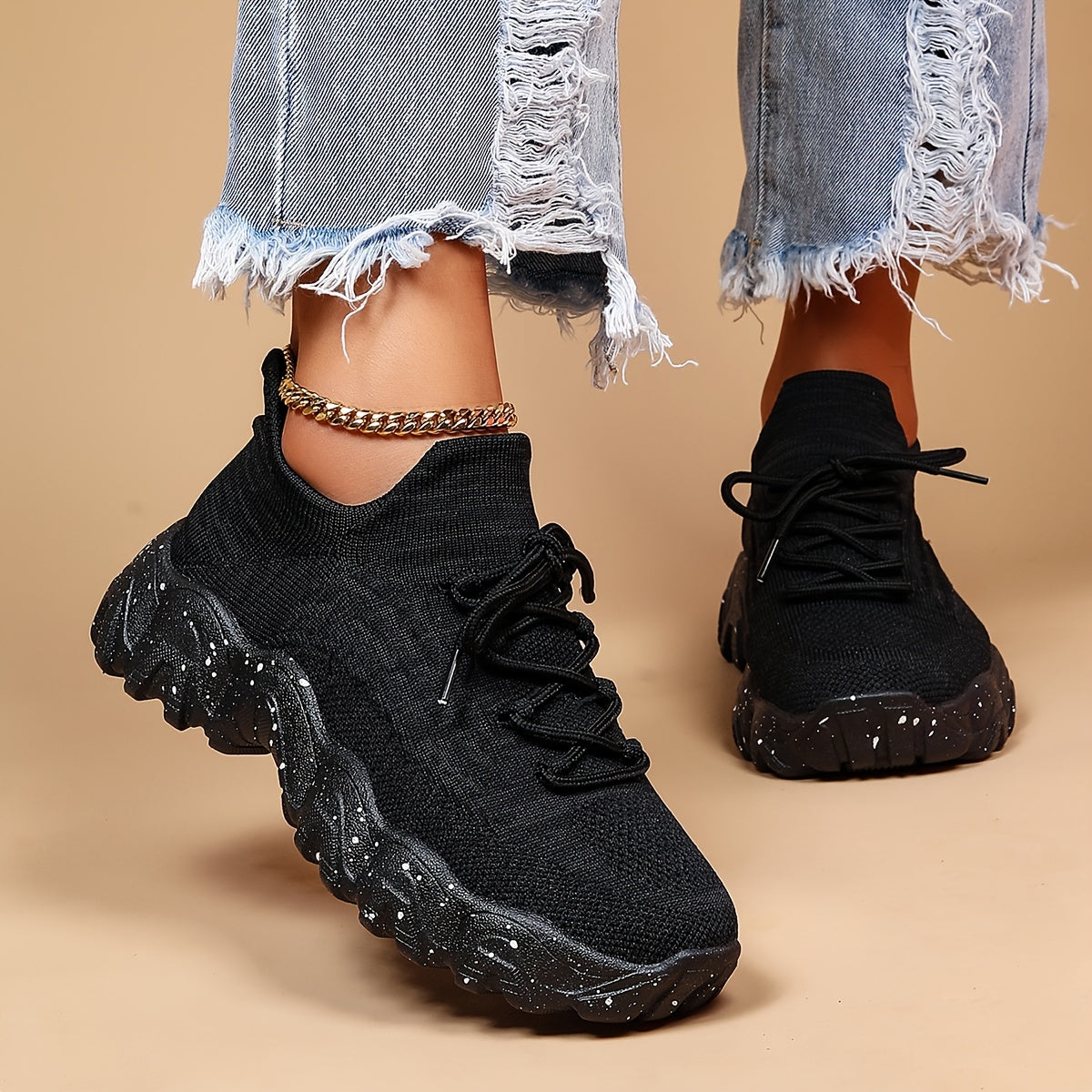 Women'S Casual Sports Sneakers, Striped Low Top Slip-On Shoes with Round Toe, Non-Slip Rubber Sole, Fabric Upper & Inner, All-Season Spring Footwear Shello's Creative Boutique