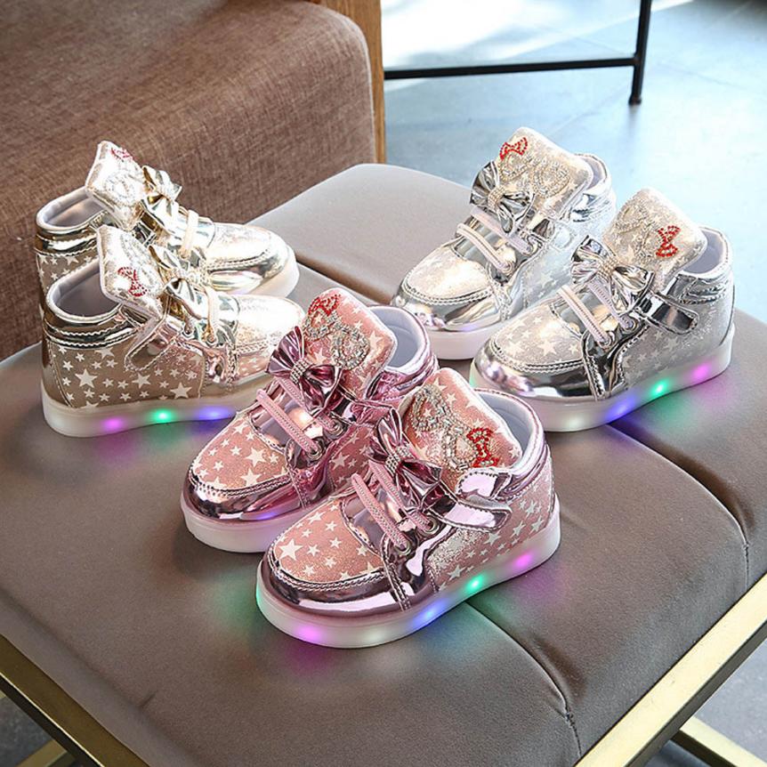 ToddlerBaby Fashion Sneakers Star Luminous Child Casual Colorful Light Shoes eprolo