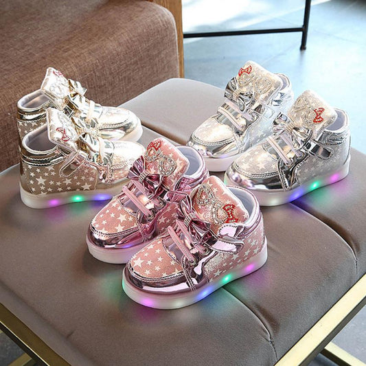 ToddlerBaby Fashion Sneakers Star Luminous Child Casual Colorful Light Shoes eprolo