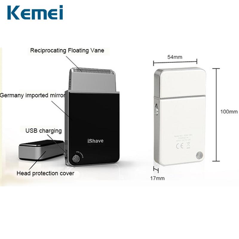 Kemei Mini Portable Men's Electric Shaver USB Charging Reciprocating Razor Beard Trimmer Shaving eprolo