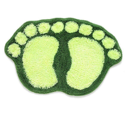 Footprint Bath Mat - Non-Slip Plush Bathroom Rug 58.5x38.5cm - Shello's Creative Boutique