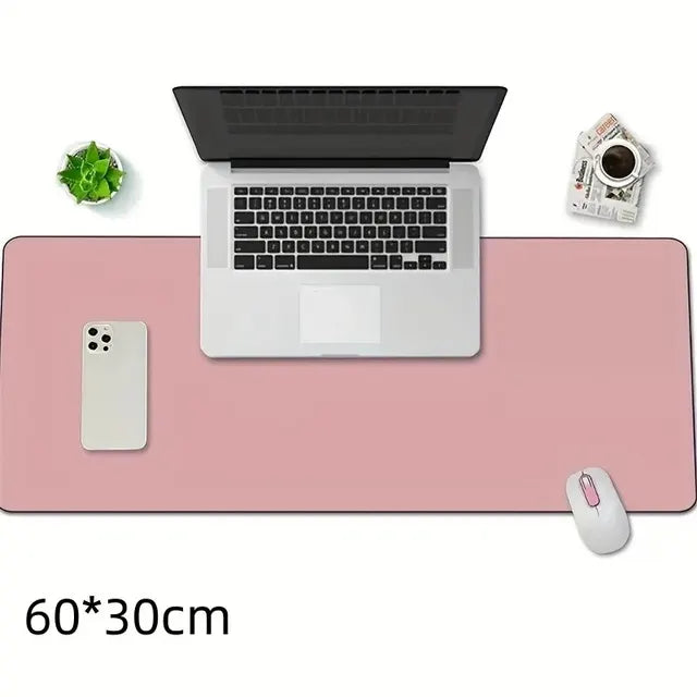1 Pcs Large Size 60*30mm Office Desk Protector Mat PU Leather Waterproof Mouse Pad Desktop Keyboard Desk Pad Gaming Mousepad eprolo