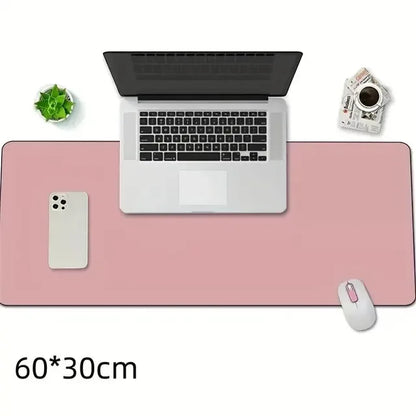 1 Pcs Large Size 60x30mm Office Desk Protector Mat PU Leather Waterproof Mouse Pad Desktop Keyboard Desk Pad Gaming Mousepad - Shello's Creative Boutique