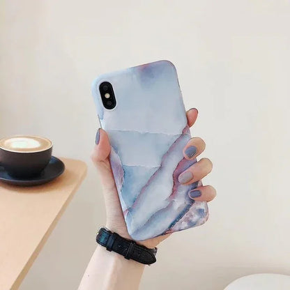 Luxury Marble Case For iPhone 7 Case Soft Silicone Back Cover For iPhone 6 6S 7 Plus 8 Plus Coque iPhone X XR XS Max Case Cover - Shello's Creative Boutique
