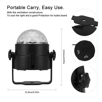 Led Disco Light Stage Lights DJ Disco Ball Lumiere Sound Activated Laser Projector effect Lamp Light Music Christmas Party eprolo