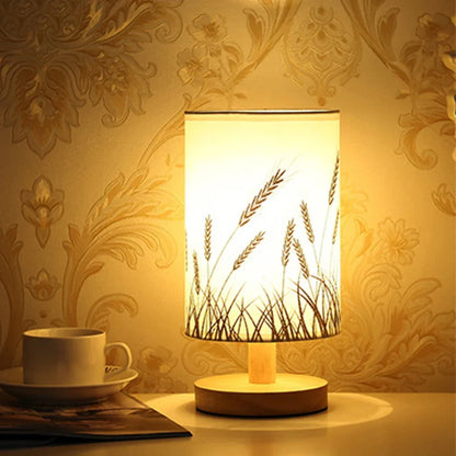 Linen Table Lamp – Minimalist Elegance with Warm LED Glow - Shello's Creative Boutique