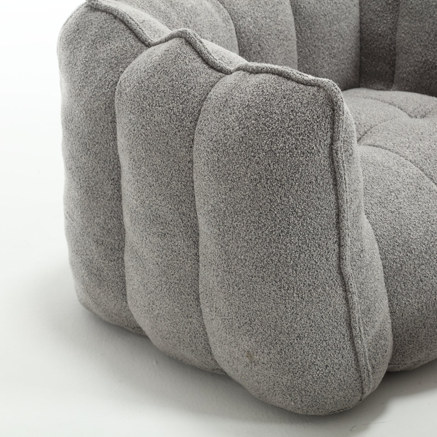 Soft Bean Bag Chair with High Resilient Foam(Chips)for living room and bedroom,Comfortable Square Lazy Sofa with Footstool eprolo