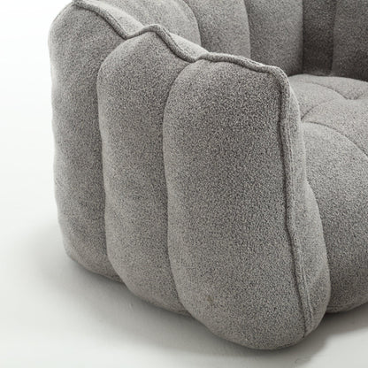 Soft Bean Bag Chair with High Resilient Foam Comfortable Square Lazy Sofa with Footstool - Shello's Creative Boutique