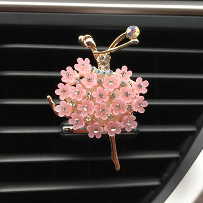Car Aroma Diffuser Fragrance For Car Flavoring Air Fresheners Auto Perfume Car Smell Vent Clip Ballet Bling Car Accessory Girls eprolo
