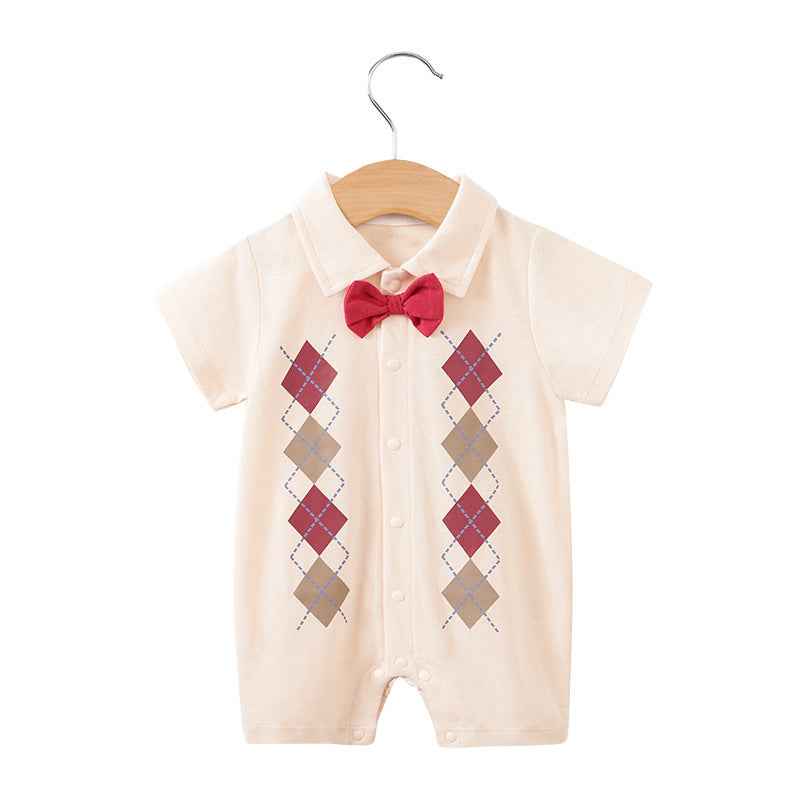 Baby Gentleman Bodysuit – Stylish & Comfortable Summer Wear for Newborns