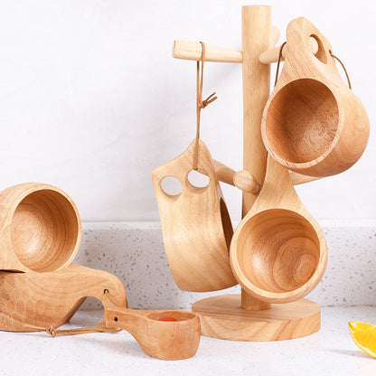 Nordic Cup Rubber Wood Coffee Cup Creative Tea Cup Wood Water Cup Handy Cup Wood Cup - Shello's Creative Boutique