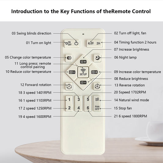 Bladeless Fan Lamp With Lights Dimmable  LED eprolo