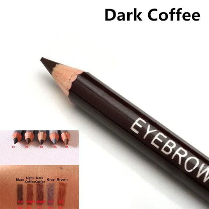 Leopard Women Eyebrow Pencil Waterproof Black Eye Brown Coffee Pencil With Brush Make Up Eyeliner Eye Liner Makeup Tools - Shello's Creative Boutique