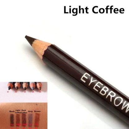 Leopard Women Eyebrow Pencil Waterproof Black Eye Brown Coffee Pencil With Brush Make Up Eyeliner Eye Liner Makeup Tools - Shello's Creative Boutique