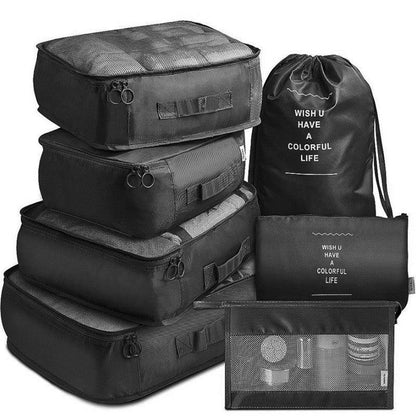 Travel Storage Bag 7-Piece Set Of Travel Thickened Suitcase Clothing Classification Storage Bag - Shello's Creative Boutique