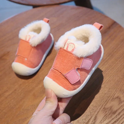 Infant Toddler Boots Winter Warm Plush Baby Girls Boys Snow Boots Outdoor Comfortable Soft Bottom Non-Slip Child Kids Shoes - Shello's Creative Boutique