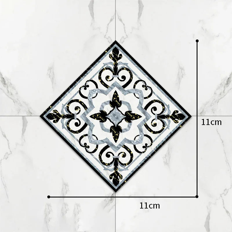 Self-Adhesive Floor Tile Stickers – Waterproof Wear-Resistant Diagonal Design - Shello's Creative Boutique