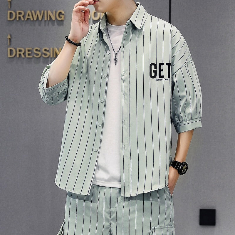 teenage five quarter pants fashionable two-piece set eprolo