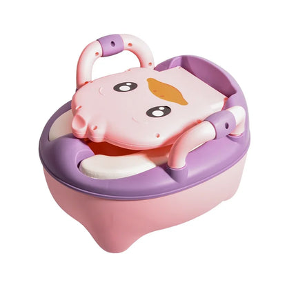 Children's Pot 1-6 Years Old Upgraded Cute Duck Baby Toilet Seat Baby Potty Portable Stool Boys & Girls Safe Trainer Seat WC eprolo