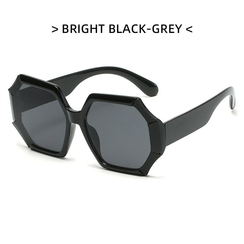 Vintage Oversize Round Sunglasses Women Luxury Brand Design Retro Sun Glasses Female Big Frame Shades Black Lady UV400