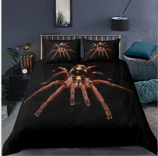 Spider series 3D digital printing bedding cover three piece set - Shello's Creative Boutique