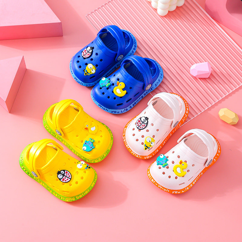 Baby Sandals Male Summer Toddler Cartoon 1-3 Years Old 2 Girls Hole Shoes Soft Bottom Non-Slip Baby Beach Sandals Shello Creative Boutique