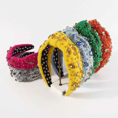 Retro Plush Hair Hoop - Vintage Style Headband with Sparkle Details - Shello's Creative Boutique