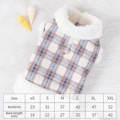 Dog Clothing Warm and Fluffy In Autumn and Winter Can Be Pulled Vest Teddy Bear Small Dog Cat Pet Clothing eprolo