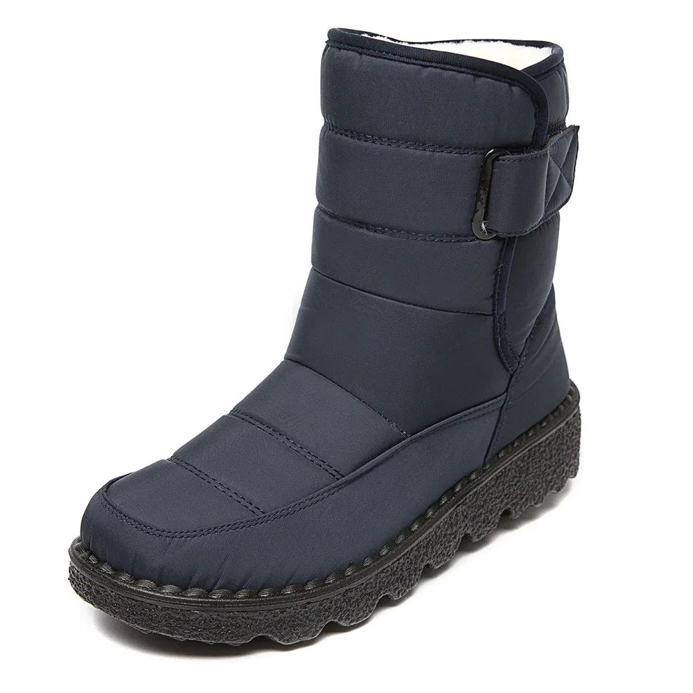 Winter New Snow Boots Women's High Top Waterproof Cotton Shoes Casual Short Tube Plush Plus Large Cotton Boots 43 Amazon - Shello's Creative Boutique