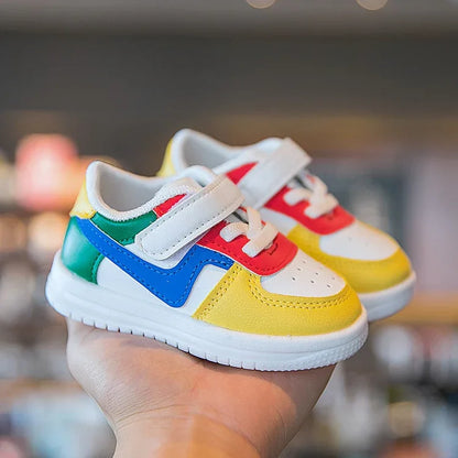 Baby Sports Sneakers – Soft Leather Flats for Stylish Little Steps - Shello's Creative Boutique