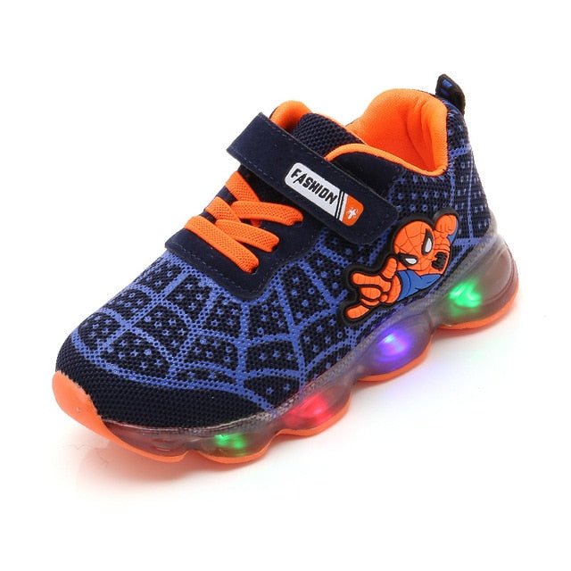 1 - 14 Years Old Luminous Sneakers Boy Girl Cartoon LED Light - Shello's Creative Boutique