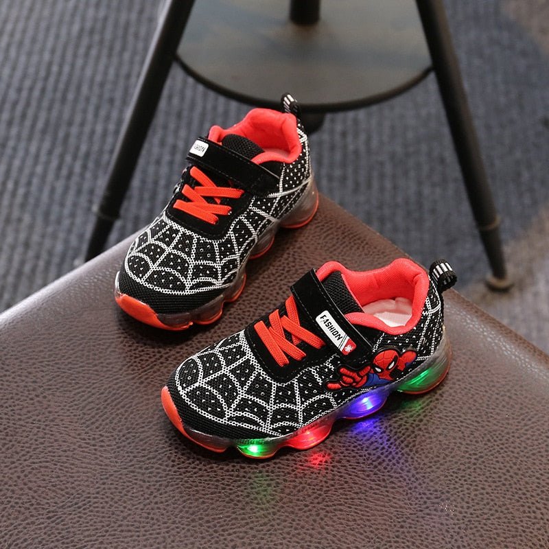 1 - 14 Years Old Luminous Sneakers Boy Girl Cartoon LED Light - Shello's Creative Boutique