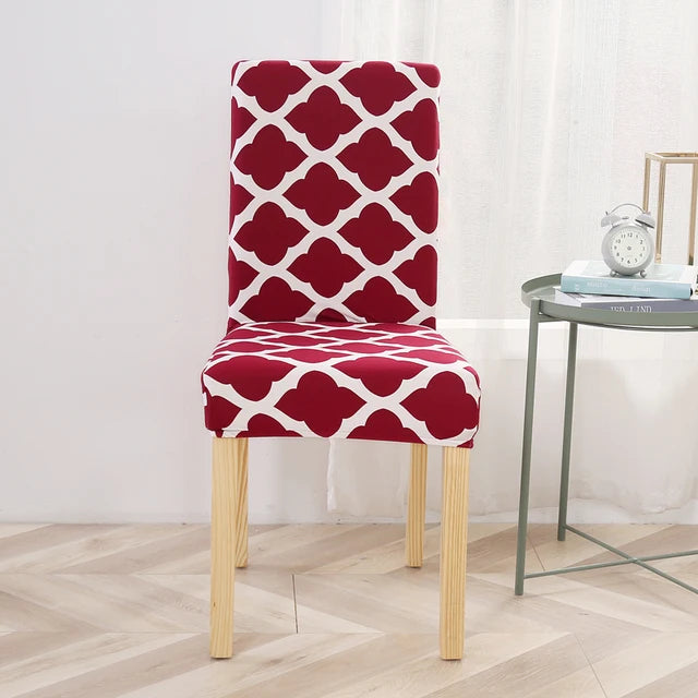 1/2/4/6Pcs Print Dining Chair Cover Elastic Chair Slipcover Case Stretch Chair Covers for Wedding Hotel Banquet eprolo
