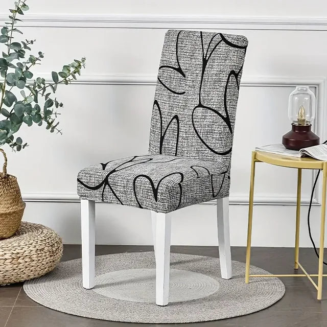 1/2/4/6Pcs Print Dining Chair Cover Elastic Chair Slipcover Case Stretch Chair Covers for Wedding Hotel Banquet eprolo