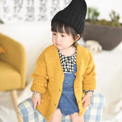 Baby Girl Sweater Cardigan - Winter Ball Hand Down (1-3y) - Shello's Creative Boutique