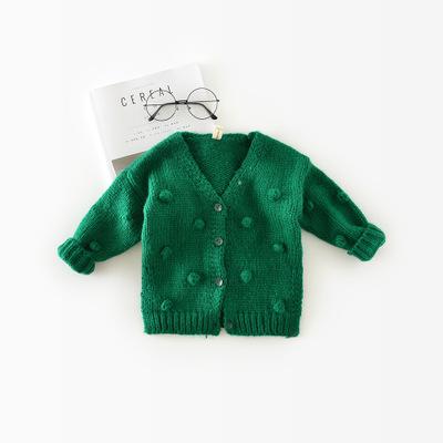 1 - 3 Years Old Baby Girl Sweater Child 17 Winter Ball In Hand Down Sweater Cardigan Jacket Cardigan For Girl Girls Cardigan - Shello's Creative Boutique