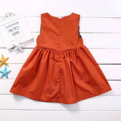 1-5Y Casual Baby Girls Fox Dress – Adorable Summer Sleeveless Party Outfit - Shello's Creative Boutique