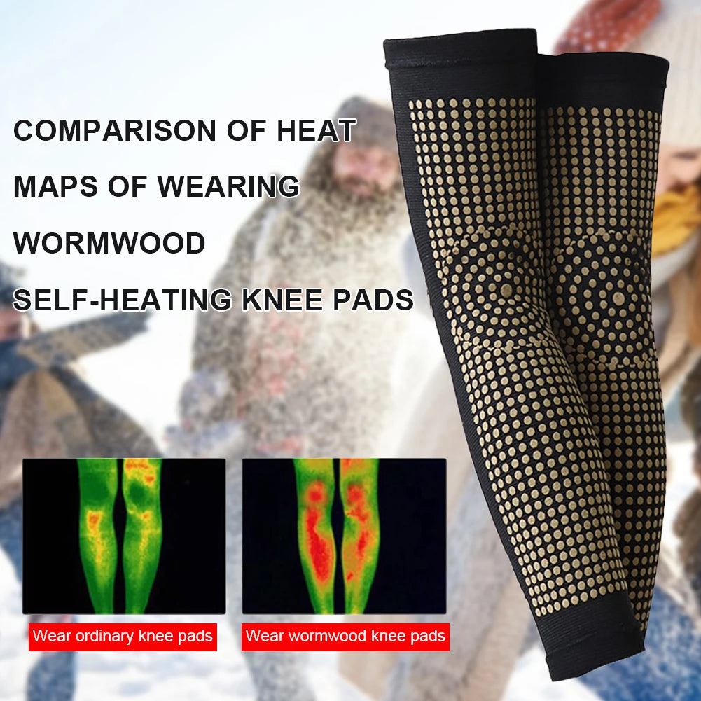 1 Pair Dot Matrix Self Heating Knee Pads Brace Sports Kneepad Tourmaline Knee Support For Arthritis Joint Pain Relief Recovery eprolo