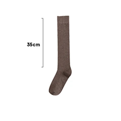 1 Pair Knee High Socks Women Socks Solid Color Stocking College Style Casual JK Japanese Fashion Calf Sock Sports Fitness Socks eprolo