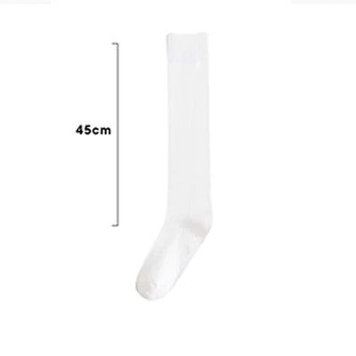 1 Pair Knee High Socks Women Socks Solid Color Stocking College Style Casual JK Japanese Fashion Calf Sock Sports Fitness Socks eprolo