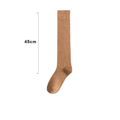 1 Pair Knee High Socks Women Socks Solid Color Stocking College Style Casual JK Japanese Fashion Calf Sock Sports Fitness Socks eprolo